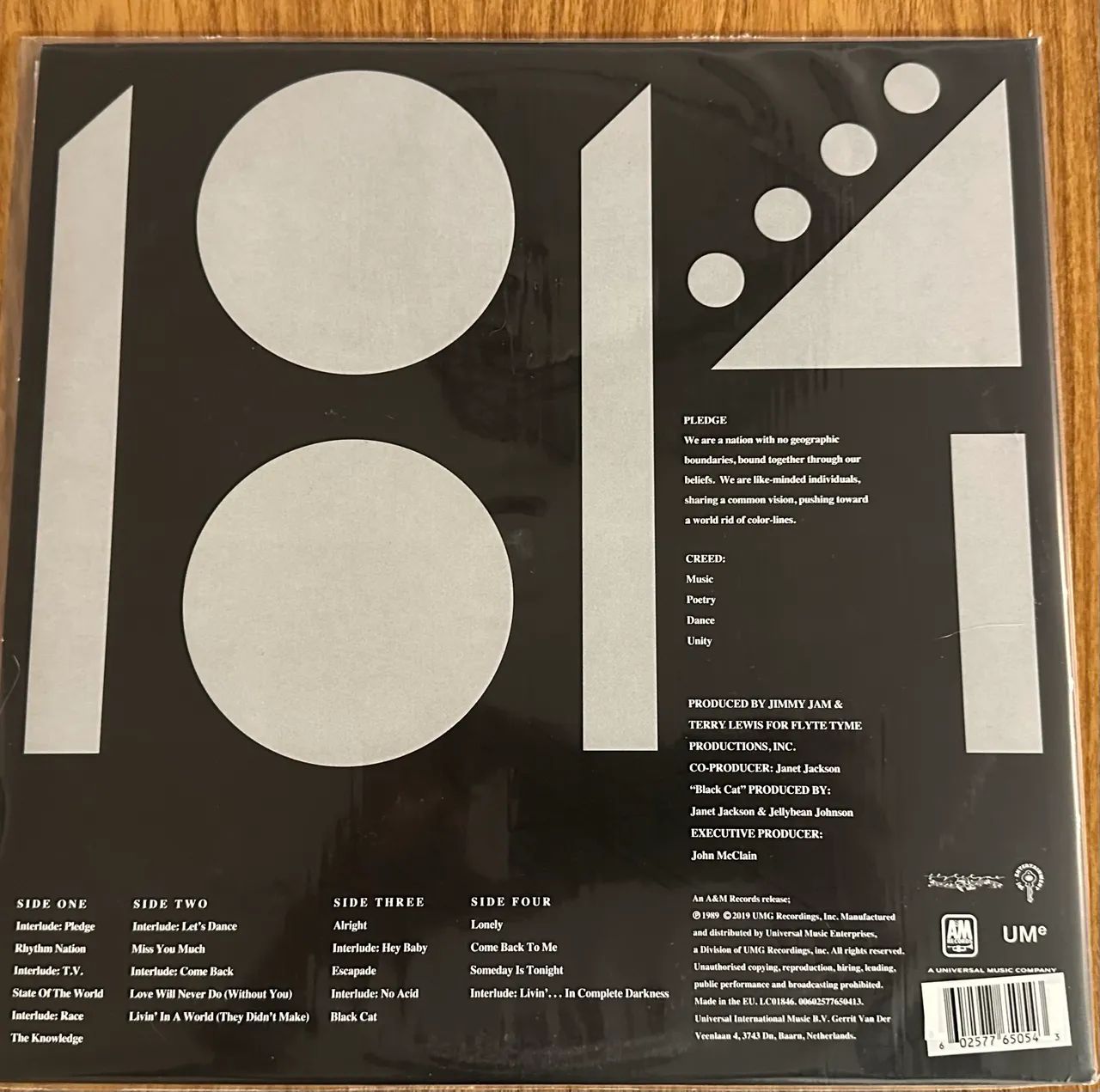 Janet Jackson Rhythm Nation 1814 Duplo Lp vinil Prata Importado - Foto 3