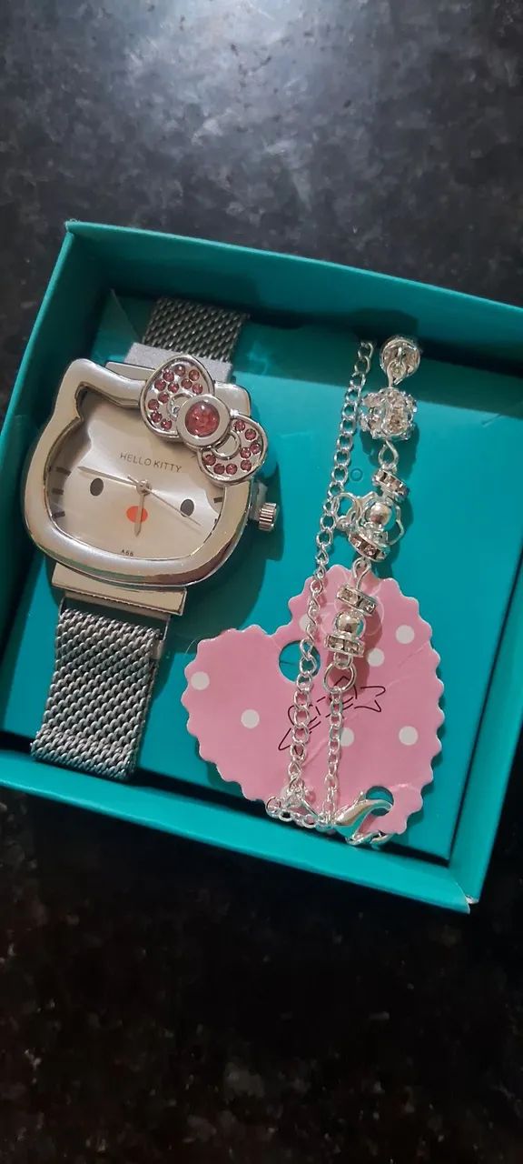 Relógio feminino Hello Kitty + brinde  - Foto 2