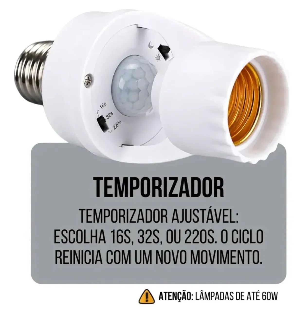 KIT SENSOR DE PRESENÇA 2 UNIDADES  - Foto 5