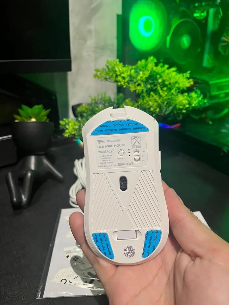 MOUSE SMAILWOLF RS7 BRANCO - NOVO  - Foto 5