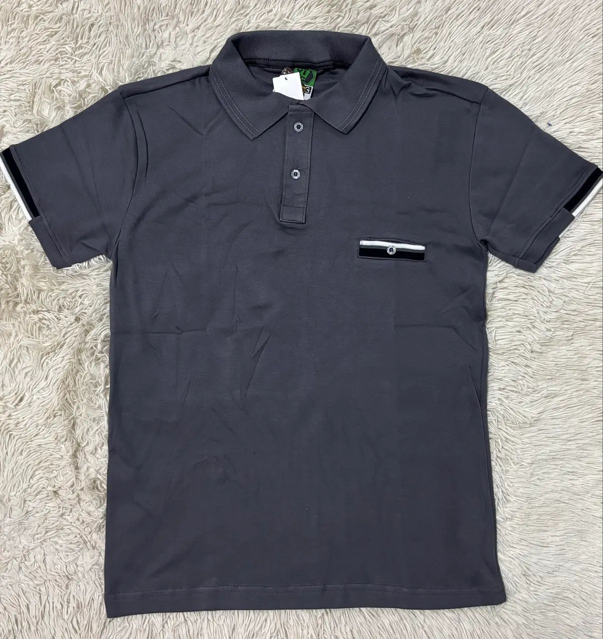 Camisa G Polo Cinza Suedine