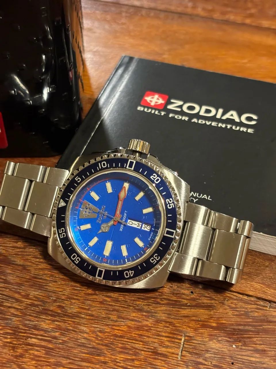 Relógio Zodiac V-Wolf Diver 300 FULL SET