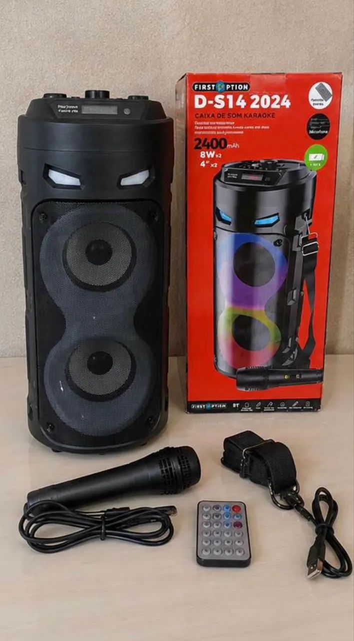 Caixa de som karaokê com microfone  - Foto 2