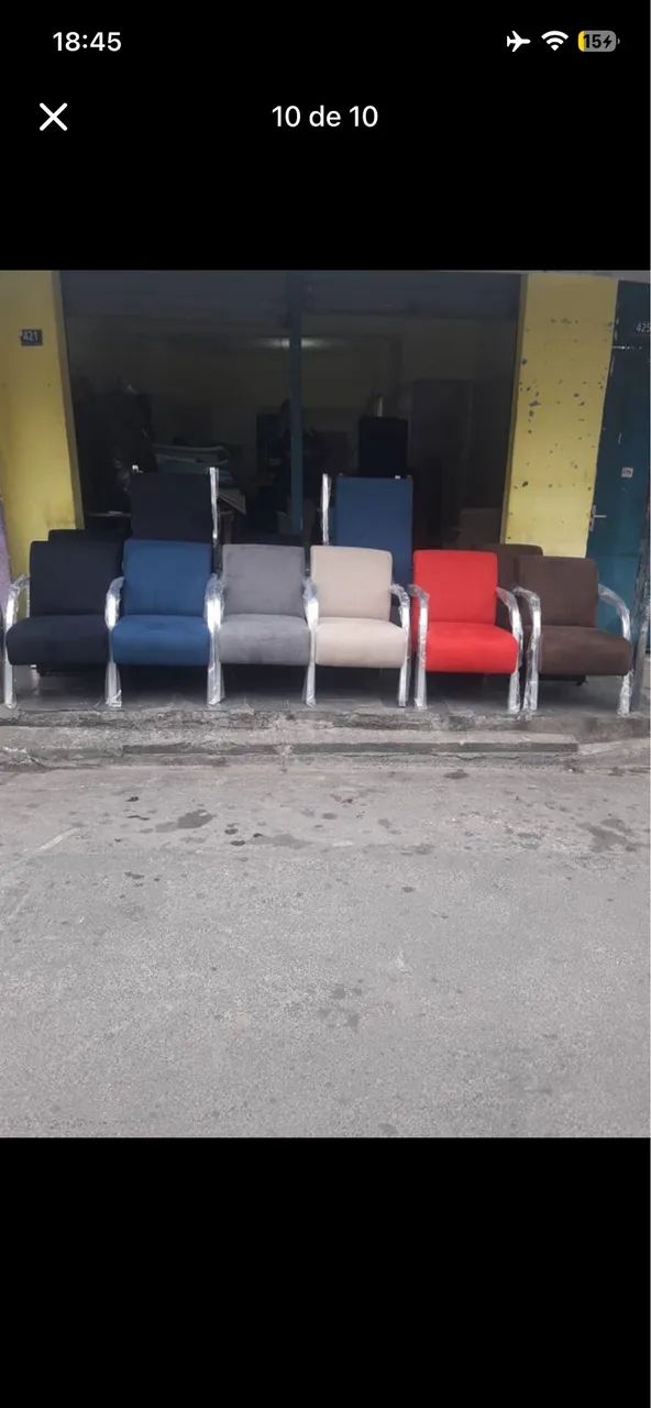 POLTRONAS BRAÇOS DE ALUMÍNIO, ATÉ 140kg, FABRICANTES PRÓPRIOS ( SÓ PAGA NA ENTREGA)! - Foto 2