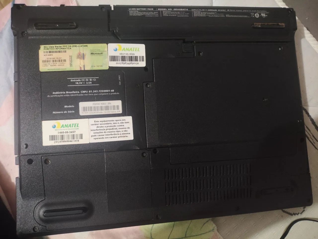 Notebook Positivo Mobile Z896 Funcionando - entra na BIOS