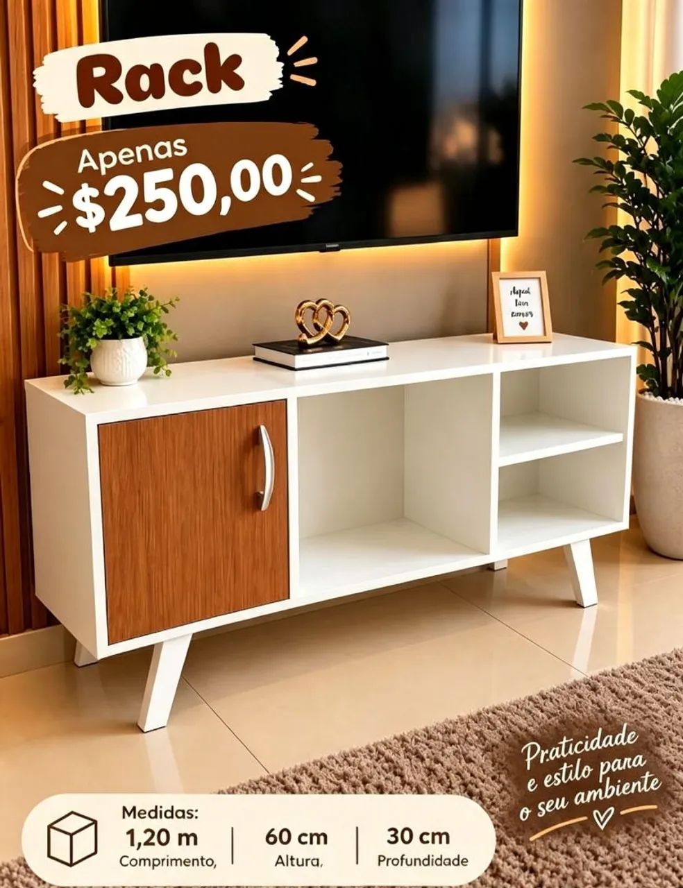 Rack MDF para Televisão 
