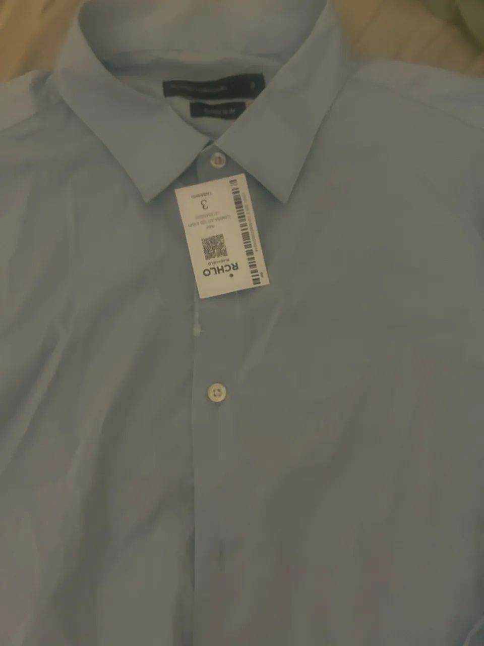 camiseta manga longa, Nova. azul pastel.nunca usada. - Foto 4