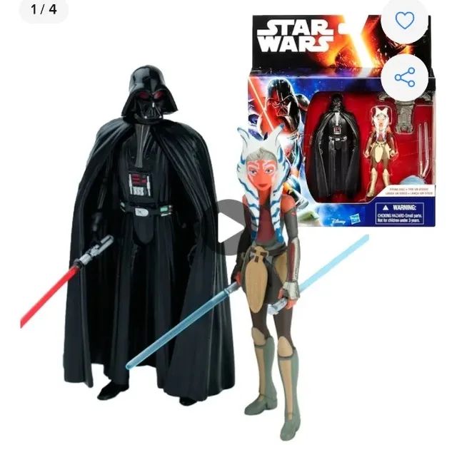 boneco star wars darth vader e ahsoka tano - hasbro - Foto 3