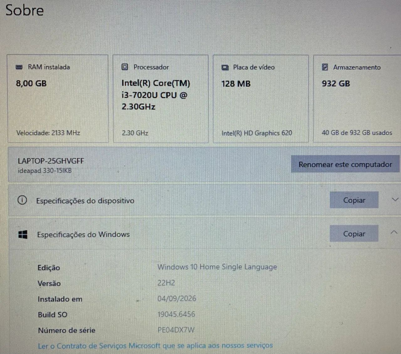 VENDO NOTEBOOK LENOVO + CARREGADOR