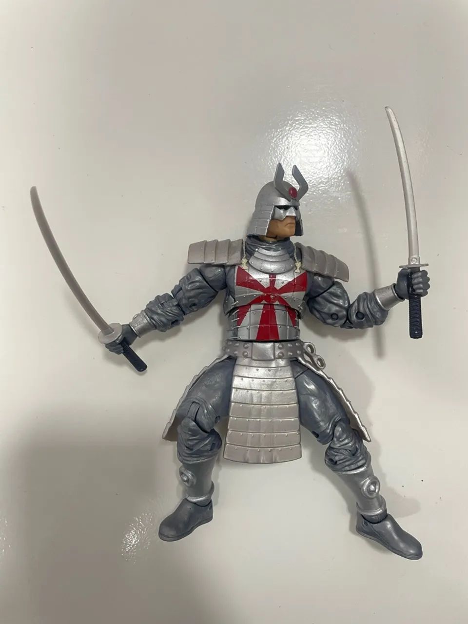 Samurai De Prata Retrô Marvel Legends 