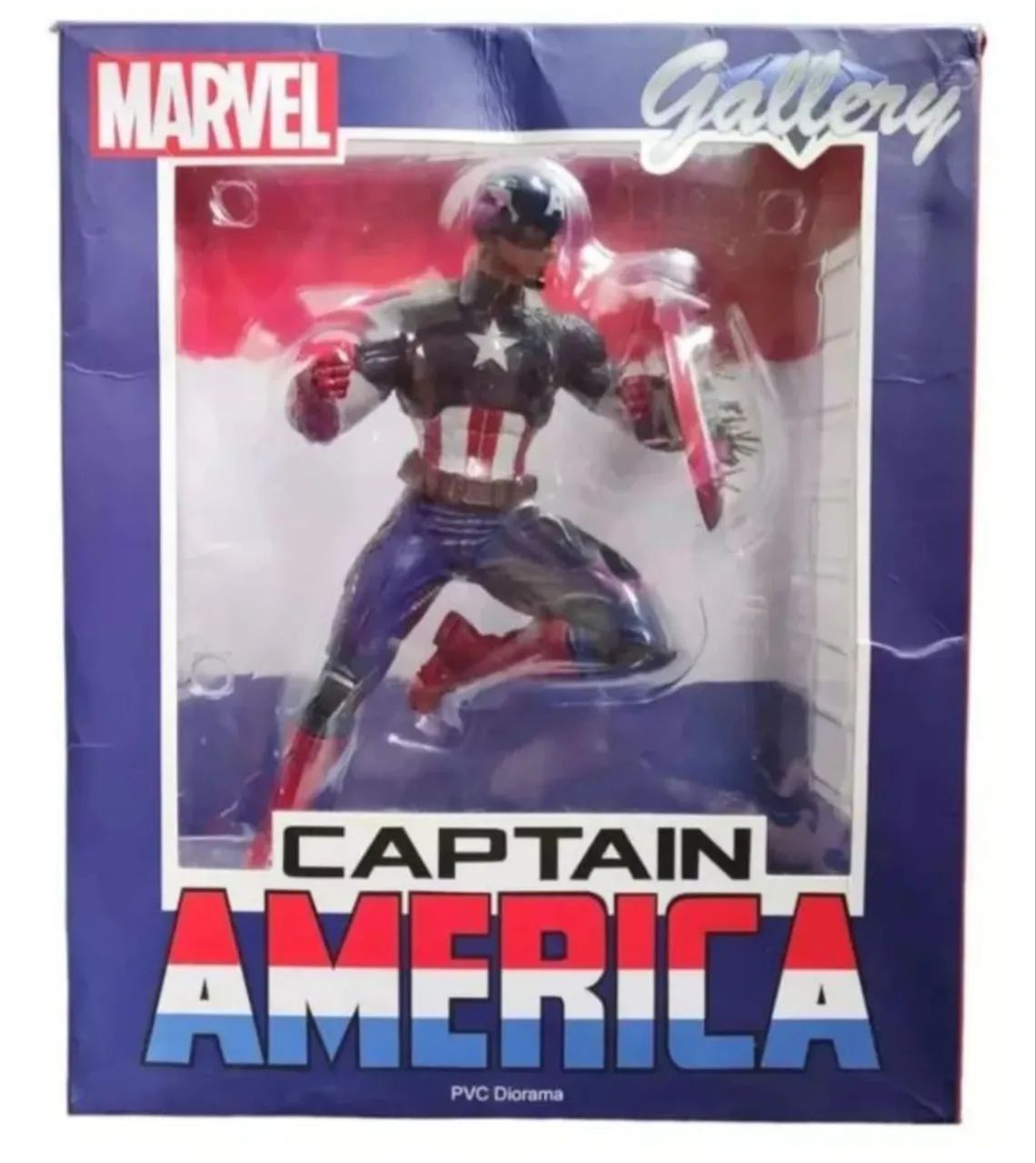 Capitão América Visual Moderno Estátua Marvel Gallery Diamond Select Toys - Foto 4