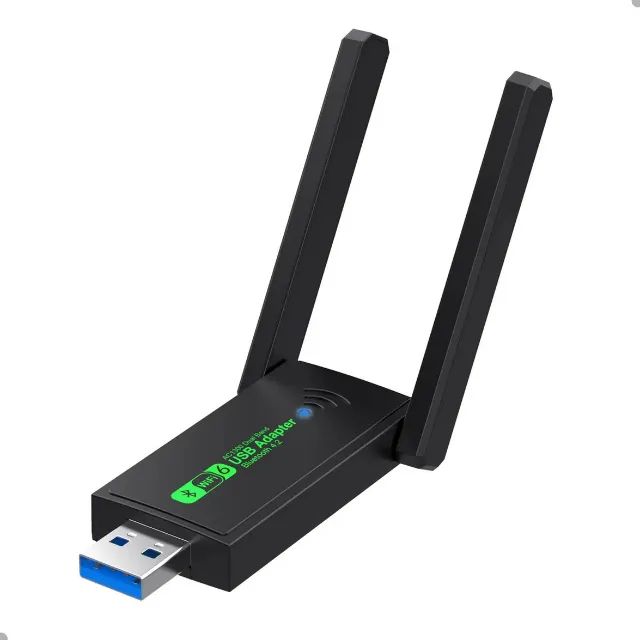 Adaptador USB Wi-Fi 6 +Dual Band 2.4, 5 Ghz + Bluetooth 5.3 FENVI - Aceito Cartão/Pix