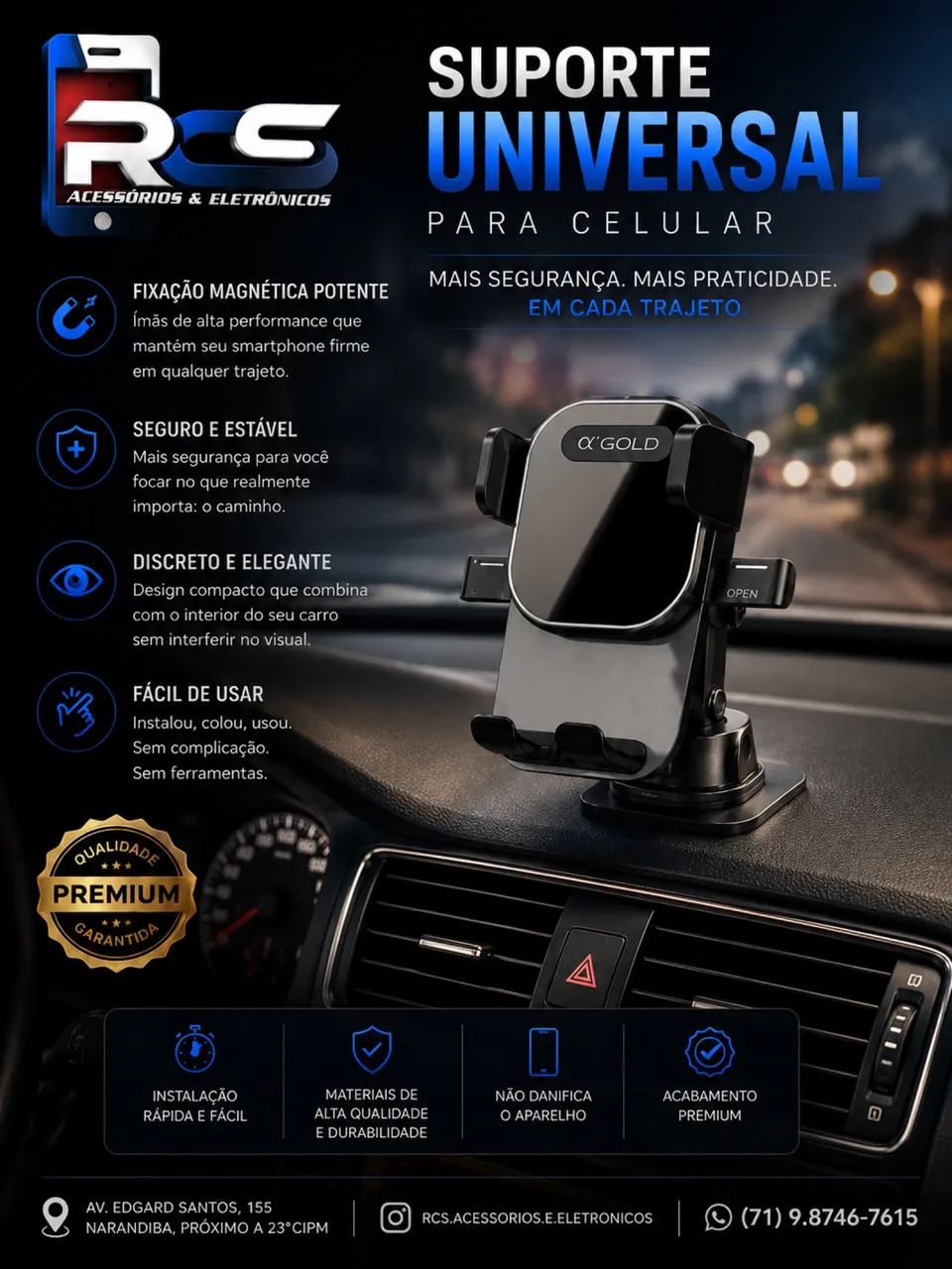 Suporte de Celular Veicular agold