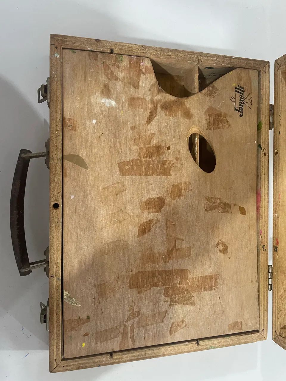 Maleta de Pintura Antiga em Madeira - Foto 5