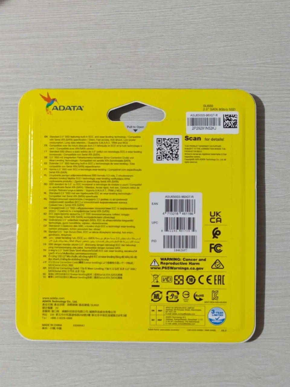 (NOVO) SSD Adata SU650, 960GB, SATA III, 2.5", Leitura: 520MB/s, Gravação: 450MB/s, Preto - Foto 3