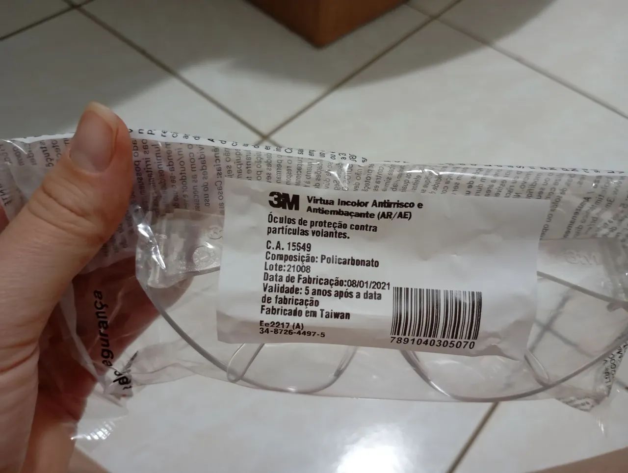 Óculos Anti risco e anti embaçante 3M Ca: 15649 - R$13,00 cada - Foto 2