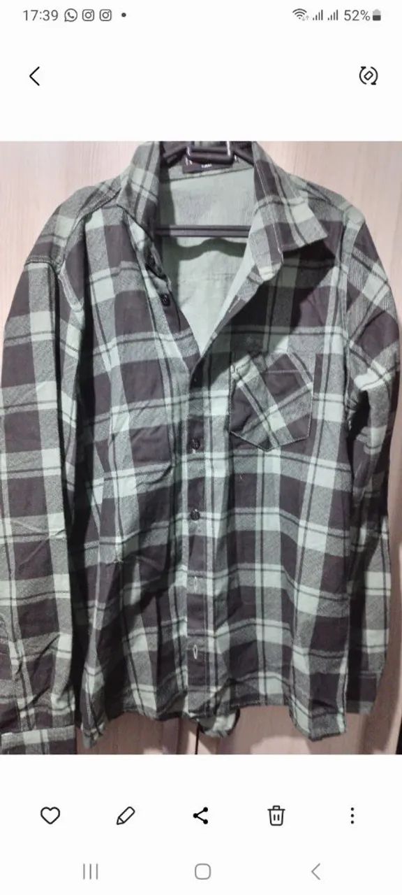 Camisa Xadrez verde/Tam 2  - Foto 3