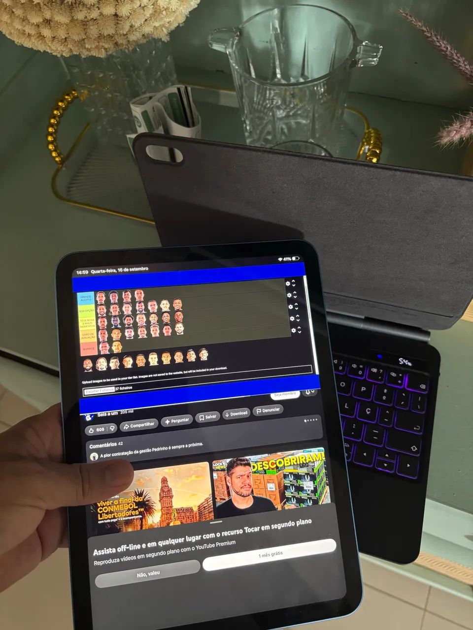 iPad a16 128gb + capa com teclado - poucas horas de uso - Foto 3