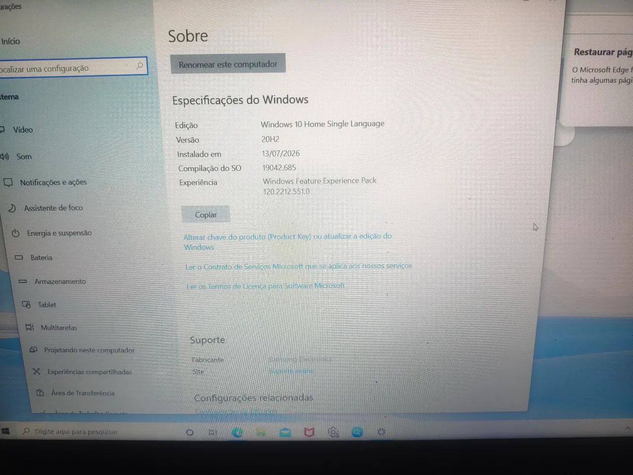 Notebook Samsung Book Intel Celeron 4GB 512GB NP550XDA-K01BR - Foto 4