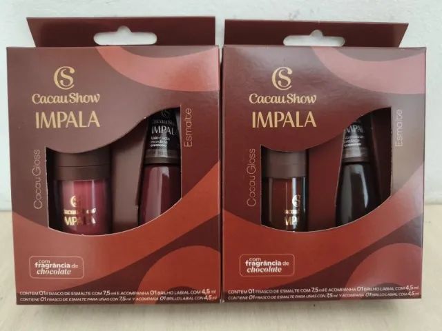2 Kits Cacau Show e Impala - Gloss e Esmalte