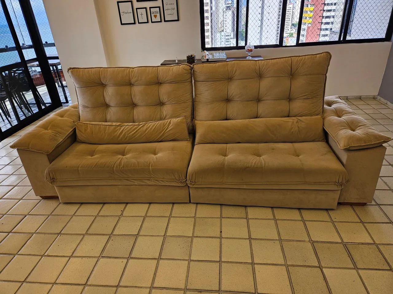 Excelente sofá retrátil 2pçs 2,9m de largura - Foto 3