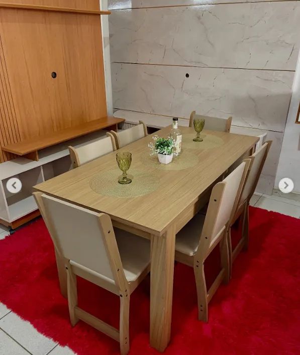 Mesa de jantar com 6 cadeiras - Foto 2