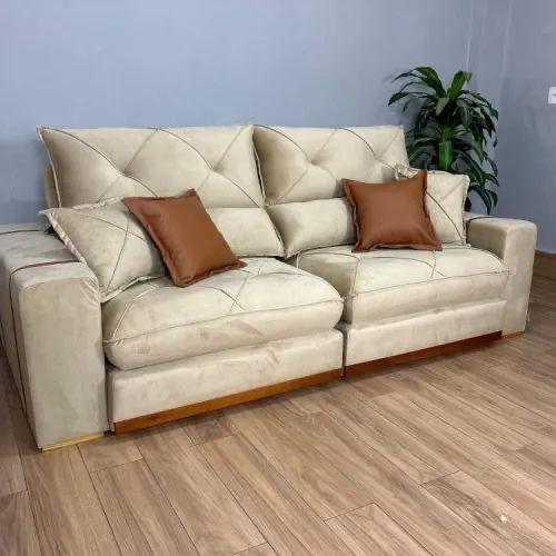 Sofá Retrátil e Reclinável Gran Bello 2.50m Entrega Rápida - Foto 2
