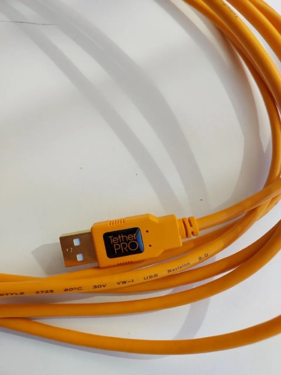 Cabo Tether Usb 2.0 Para Micro-b 4,6m Laranja (original) - Foto 4