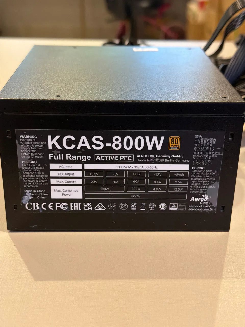 Fonte GAMER KCAS 800W 80plus  - Foto 2