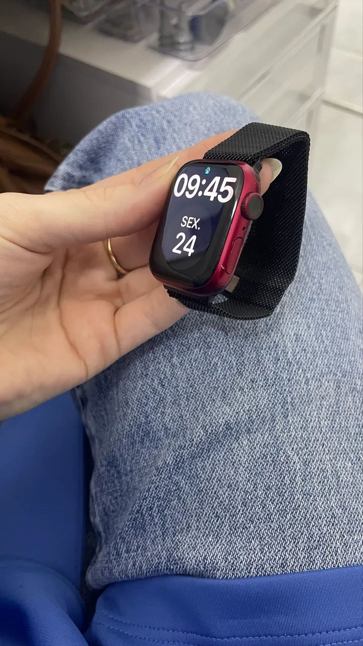 Apple Watch Series 7 41mm vermelho  - Foto 3
