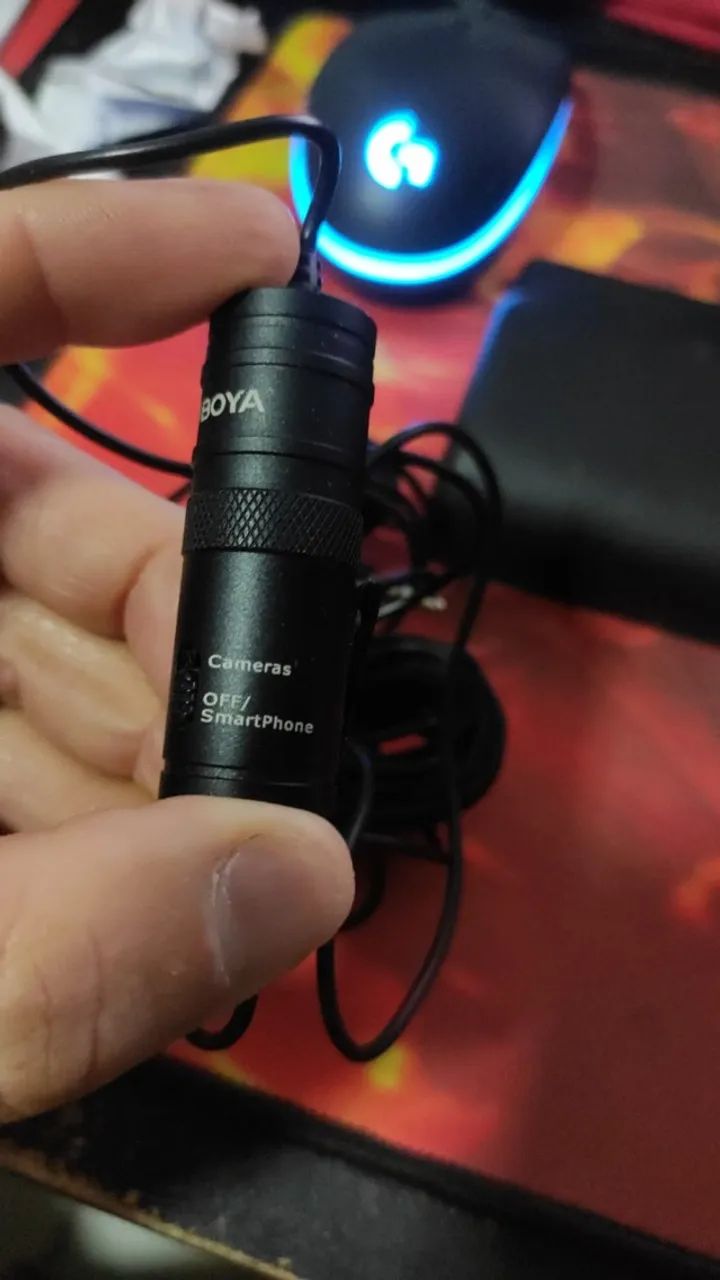  Microfone Lapela Simples BY-M1 Original Boya Preto com 6m de cabo - Foto 3
