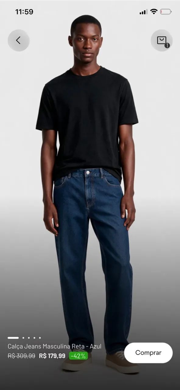 Calça Jeans Masculina N 44
