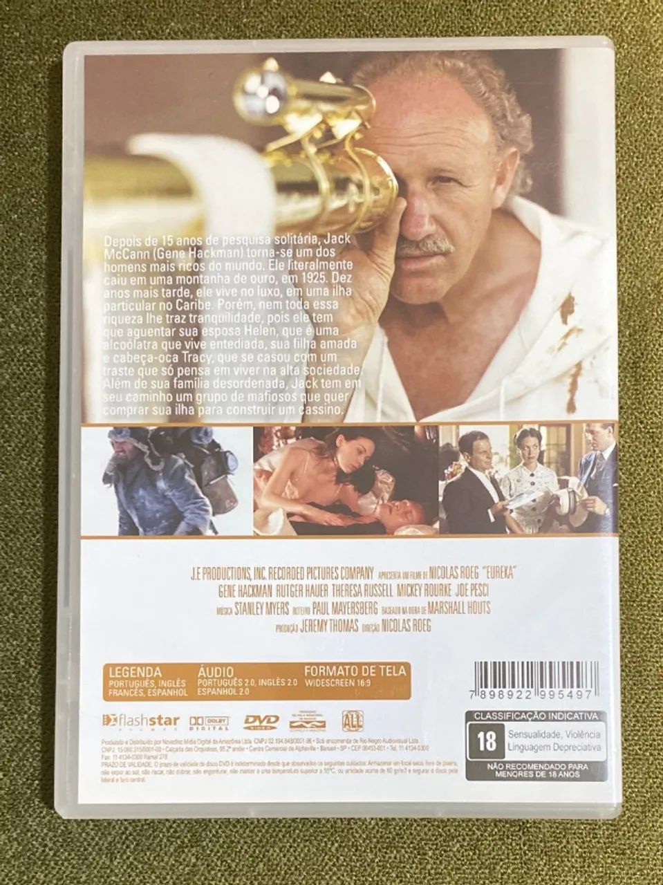 DVD do filme Eureka (Com Gene Hackman-Rutger Hauer-Teresa Russell) - Foto 4