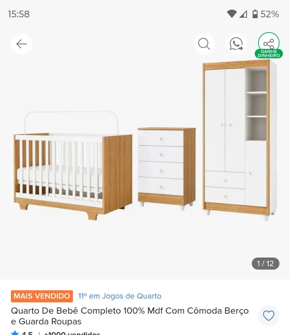 KIT QUARTO PRA BEBÊ 