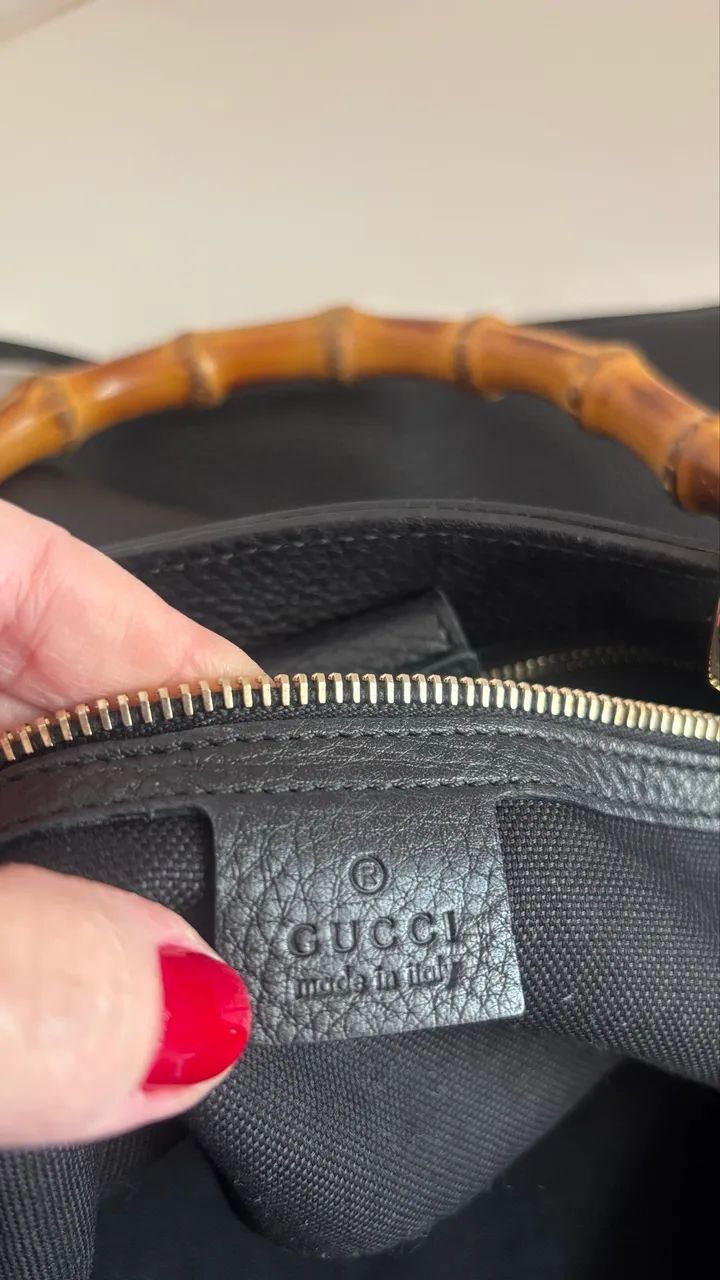 Bolsa Gucci Bambu Shopper Tote Original - Foto 2