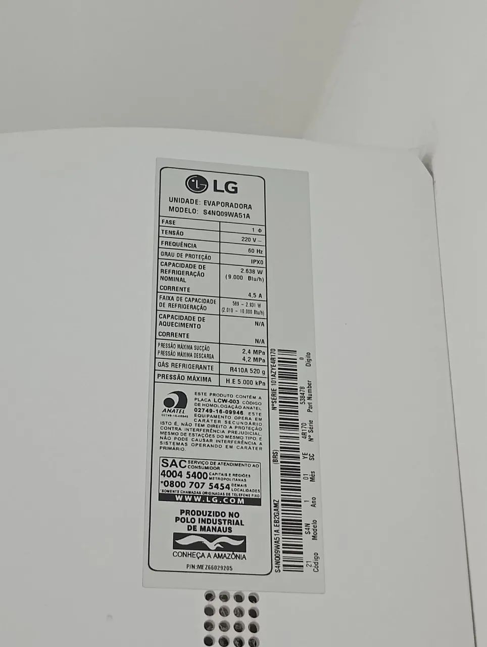 Ar condicionado 9.000 BTUs  - Foto 3