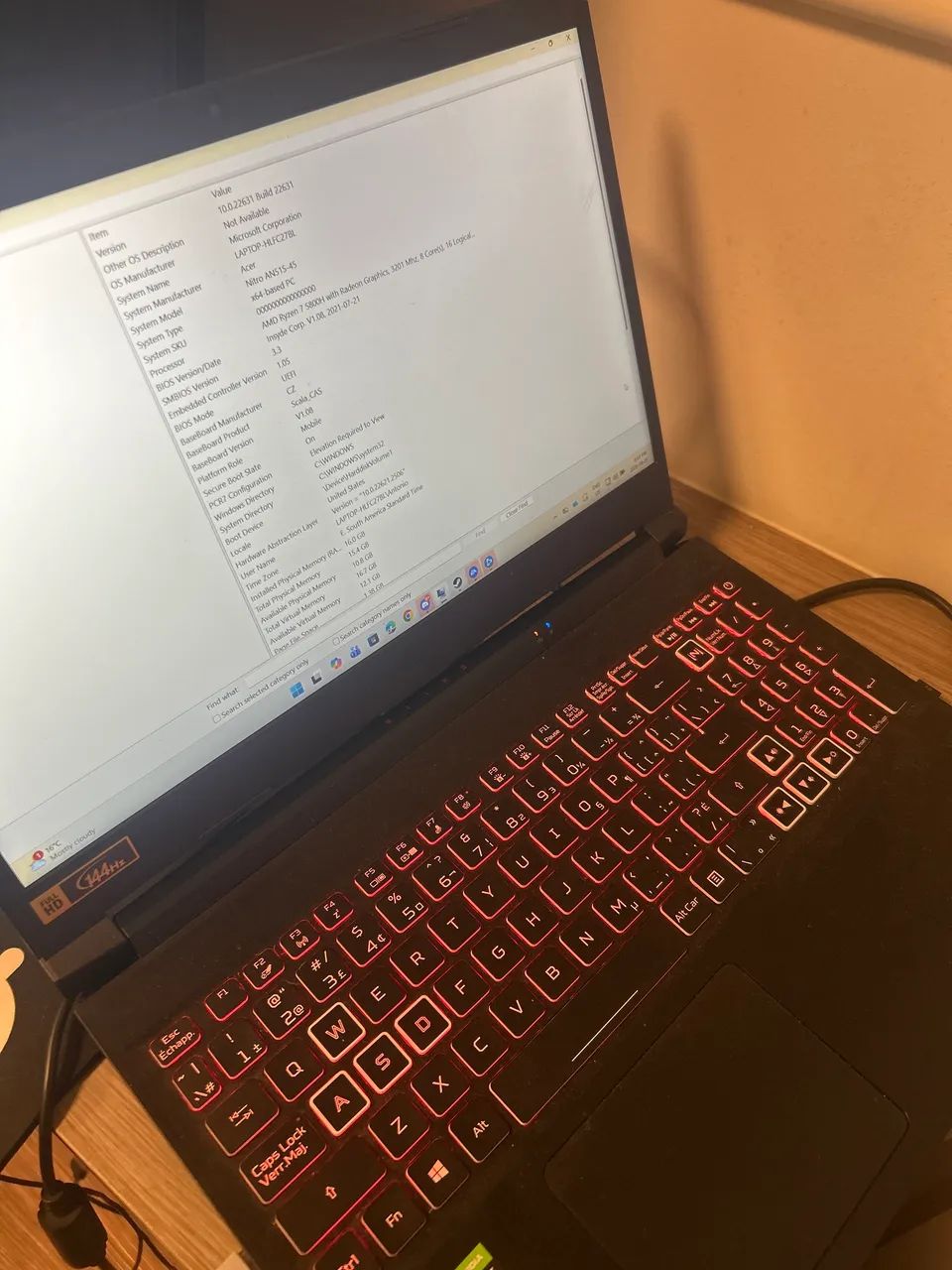 Acer nitro rtx 3060 e ryzen 7 5800H - Foto 2