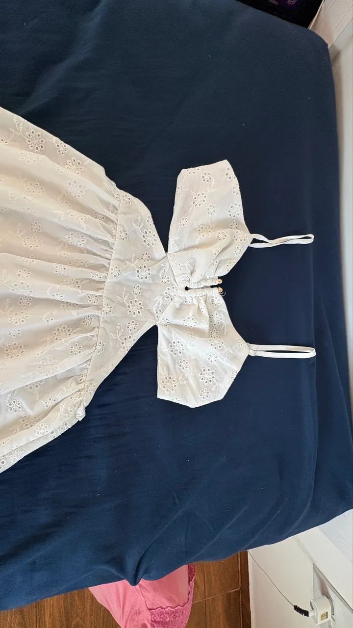 Vestido branco longo em laise  - Foto 5