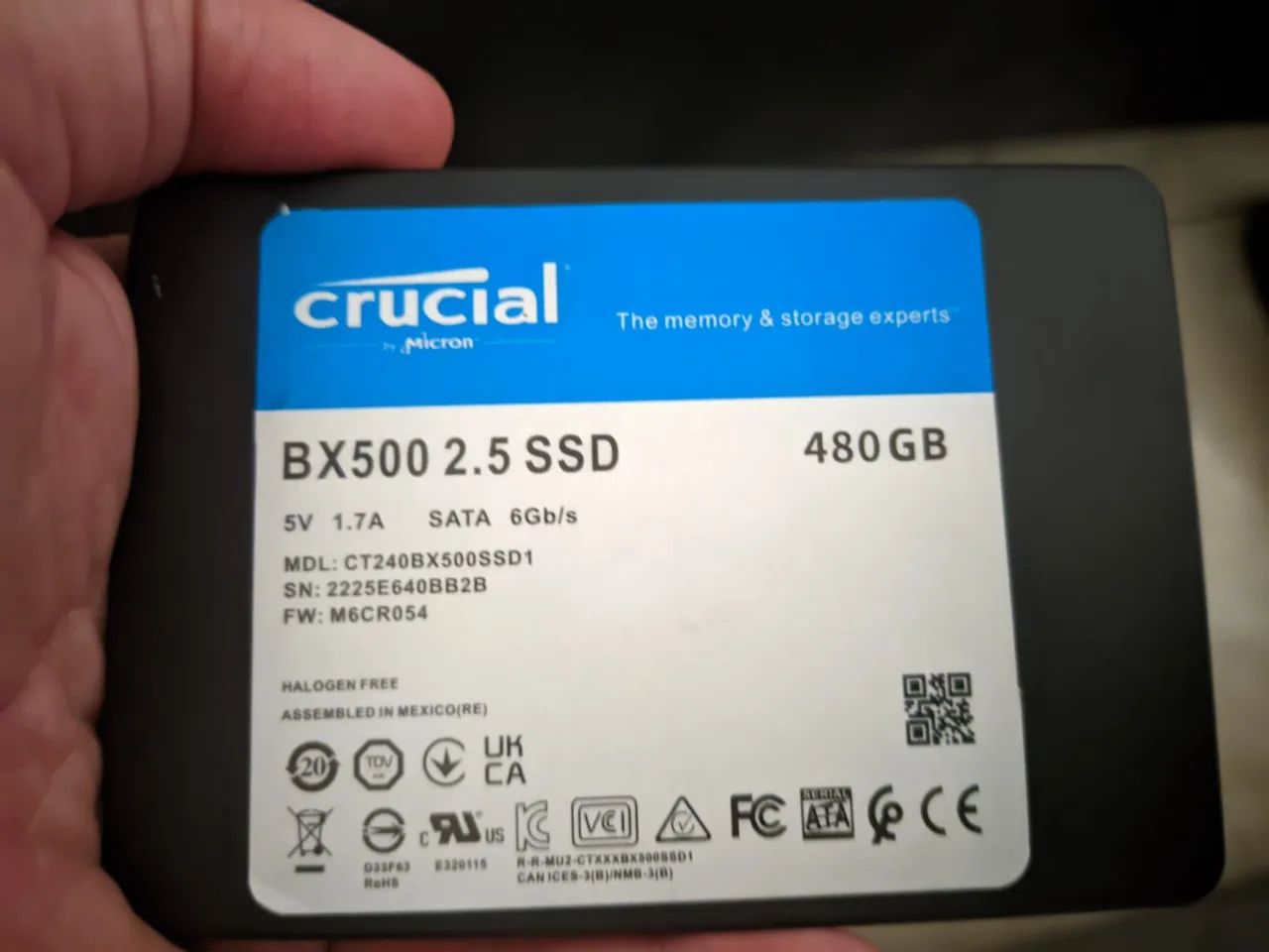 SSD CRUCIAL 480GB