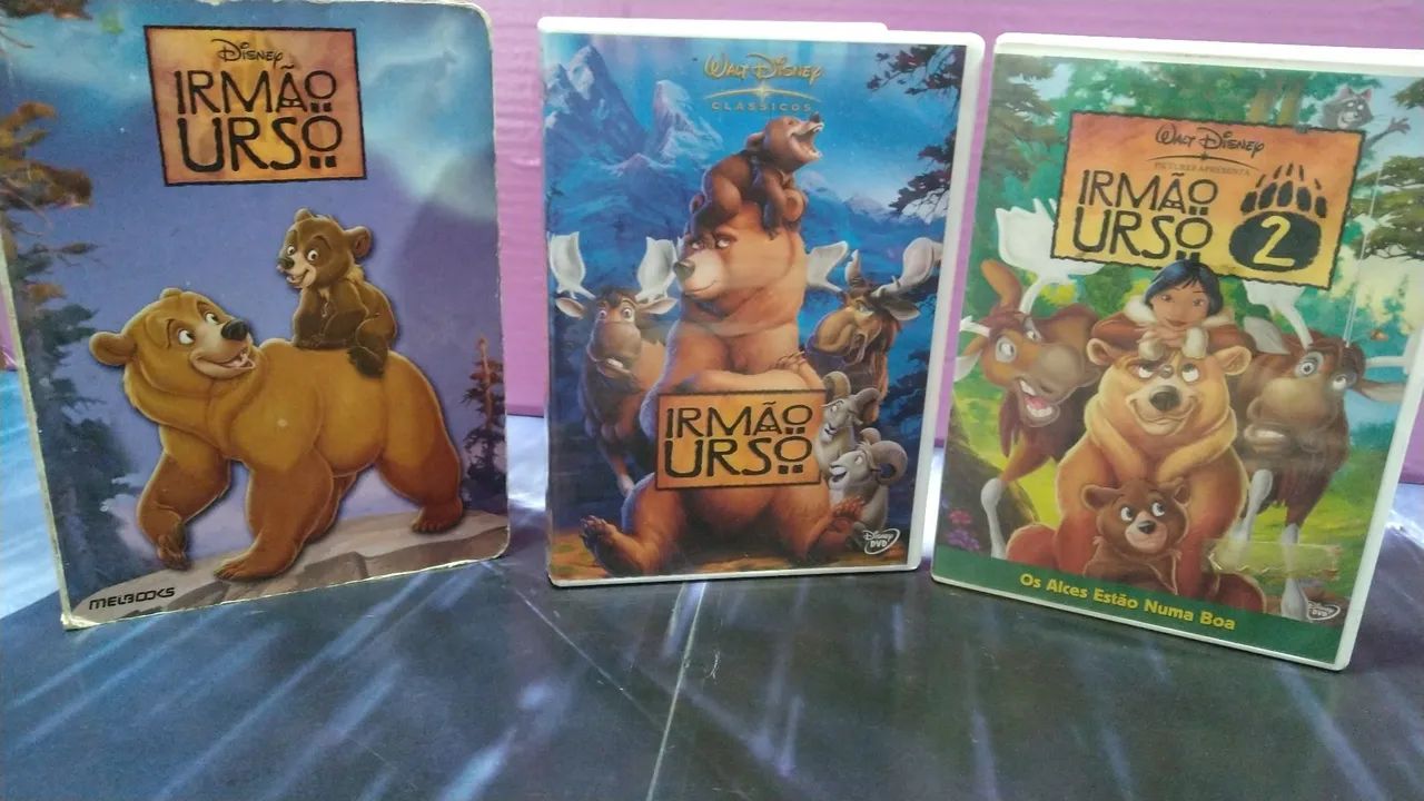 Dvds Irmão Urso 1 e 2 + livro de brinde 
