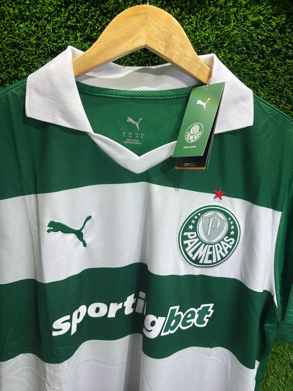 Camisa Palmeiras listrada uniforme III  - Foto 3