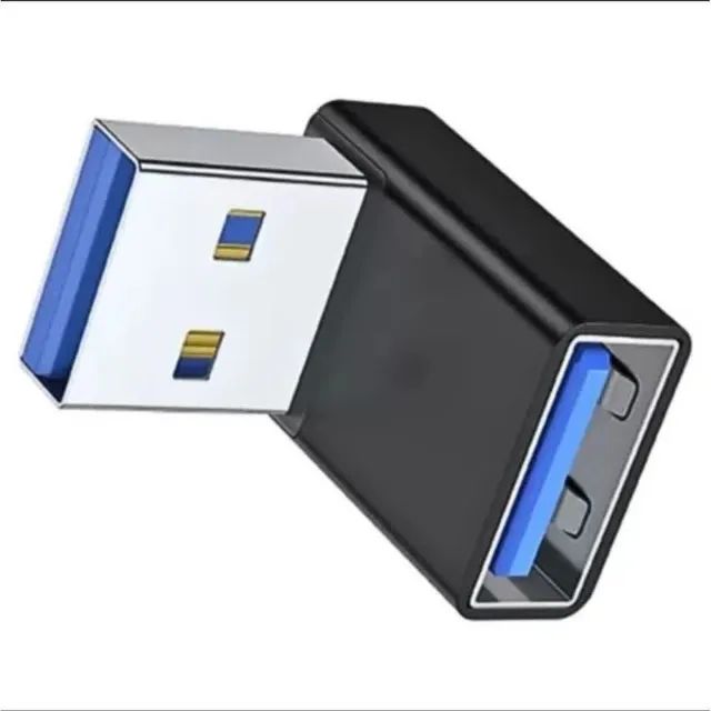 Conector Adaptador Usb-a 3.0 90 Graus Fêmea Macho - Foto 2