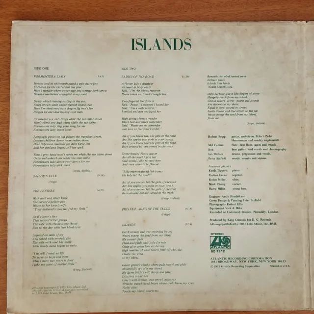 Lp Vinil King Crimson Islands Importado 1972 - Foto 3