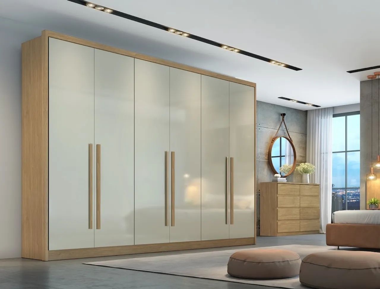 Roupeiro Casal 2,73m Robust 100%MDF t76 - Foto 2