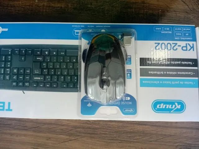 KIT TECLADO COM FIO, MOUSE SEM FIO e MOUSE PAD - Foto 2
