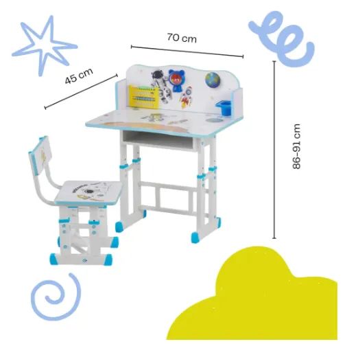 Conjunto Mesa E Cadeira Infantil Happy Rosa - Foto 4