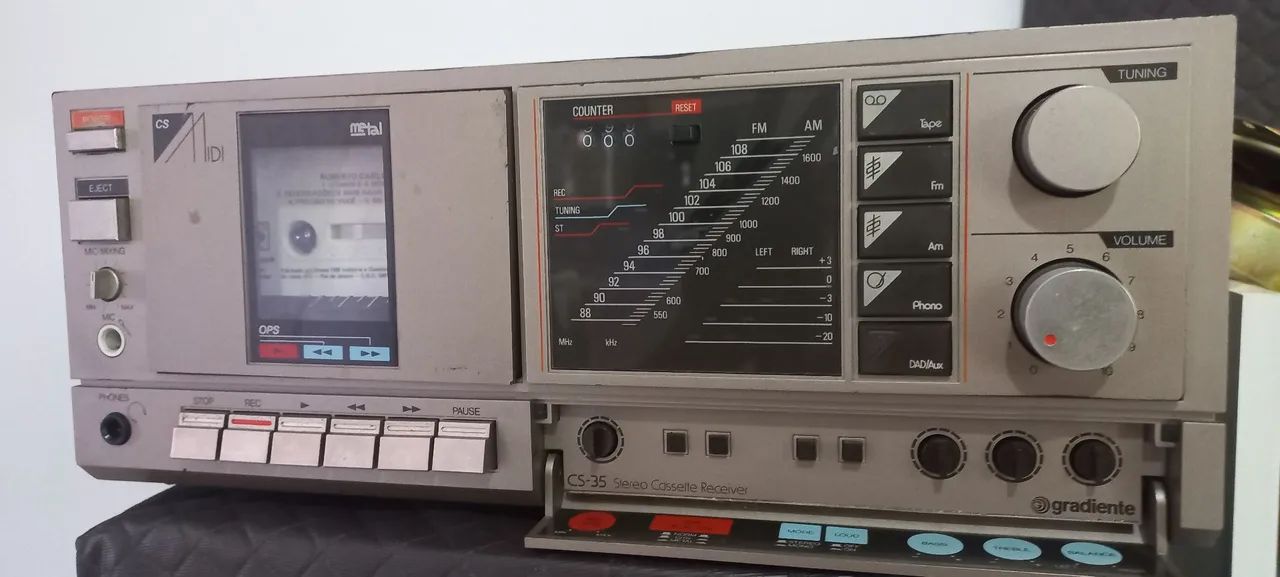 RECEIVER GRADIENTE CS 35  E TOCA FITA ACOPLADO 