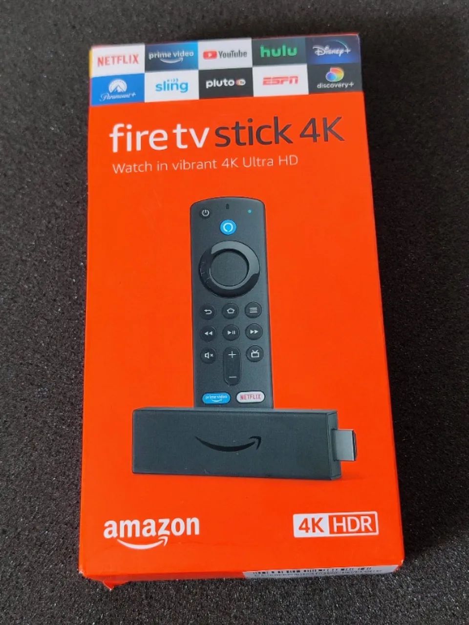 Fire TV Stick 4K 2ª Geração com Wi-Fi 6 e controle remoto por voz Alexa, pronta entrega.