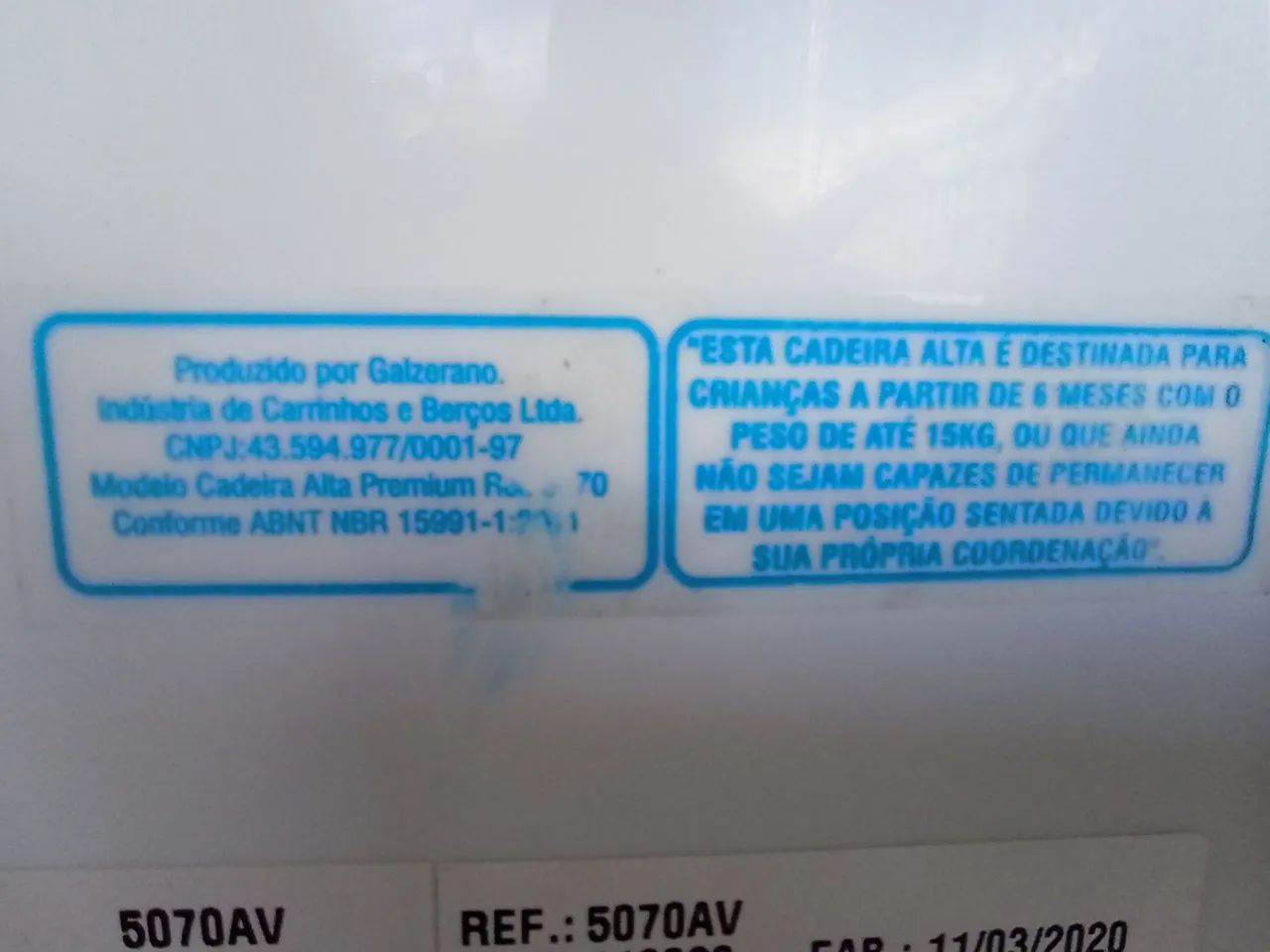 Cadeira de alimentação Galzerano  - Foto 5