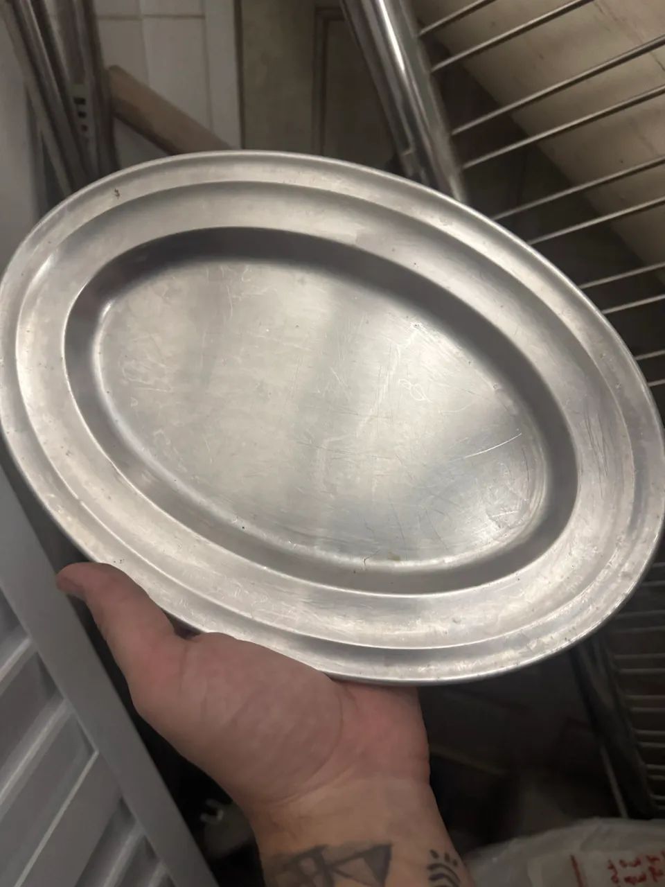Travessa oval inox vários tamanhos